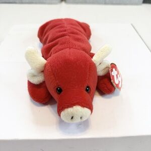 Beanie Baby Tabasco Bull Error Wrong Hoot Swing Tag 1995 PVC Pellets Rare